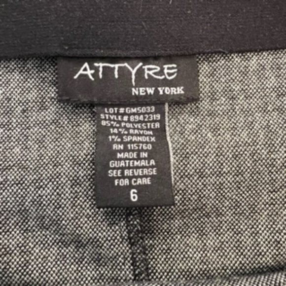 Attyre Women's Houndstooth Skirt 6 Black White - Picture 6 of 12